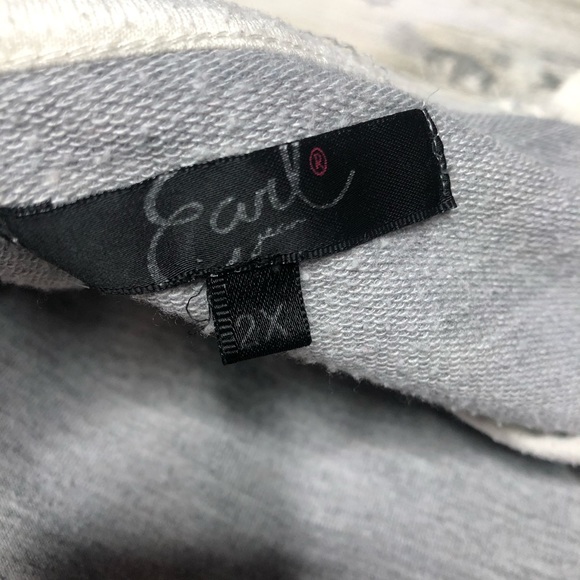 Earl Jeans shirt size 2X short sleeve flowy gray - Picture 3 of 6
